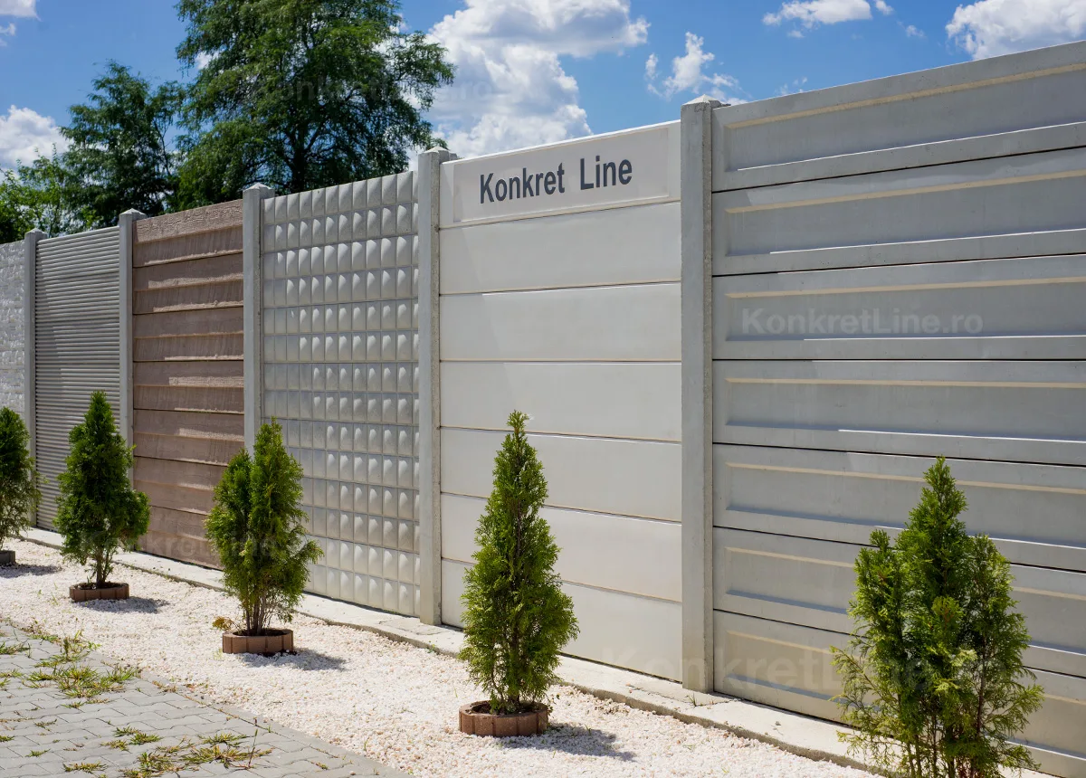 Gard prefabricat din beton Konkret Line montat