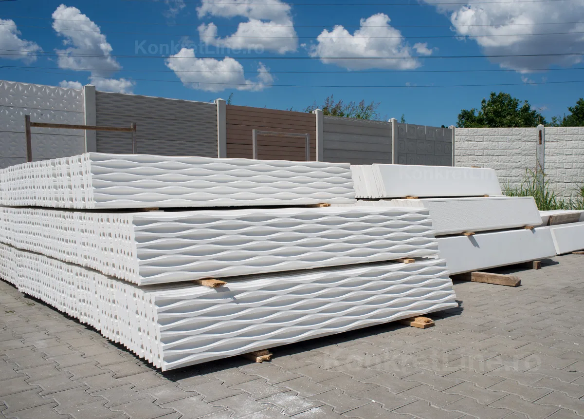 Gard prefabricat din beton Konkret Line montat