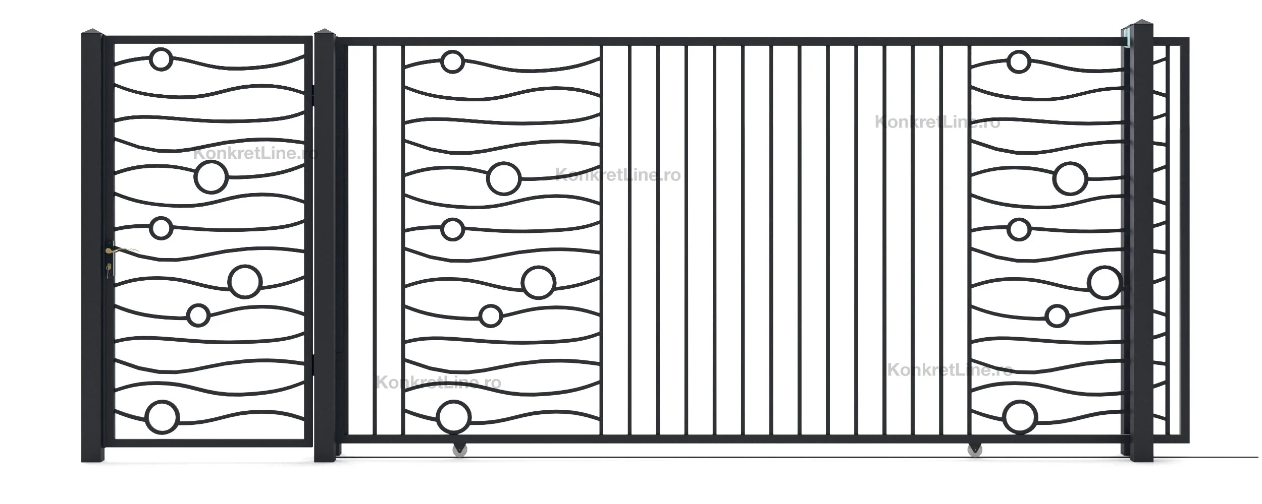 Poartă metalică Ocean (KP125)