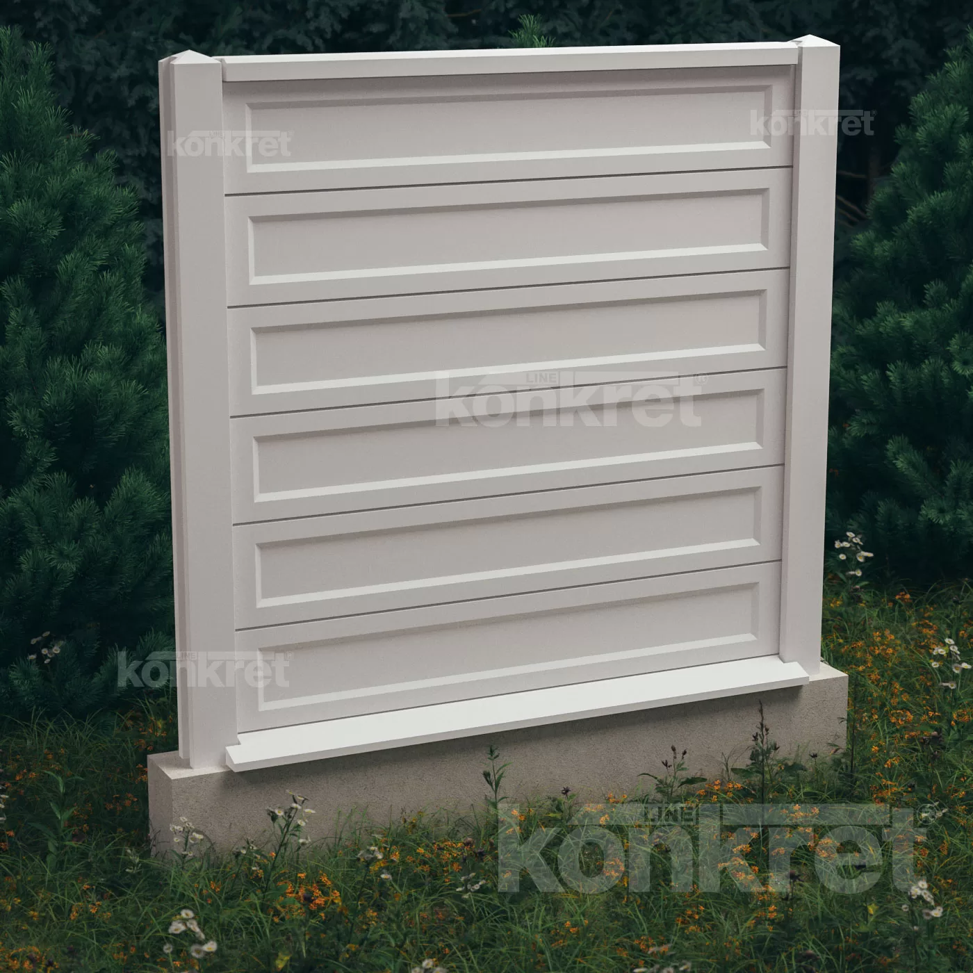 Gard beton Smooth-Rebated KS900