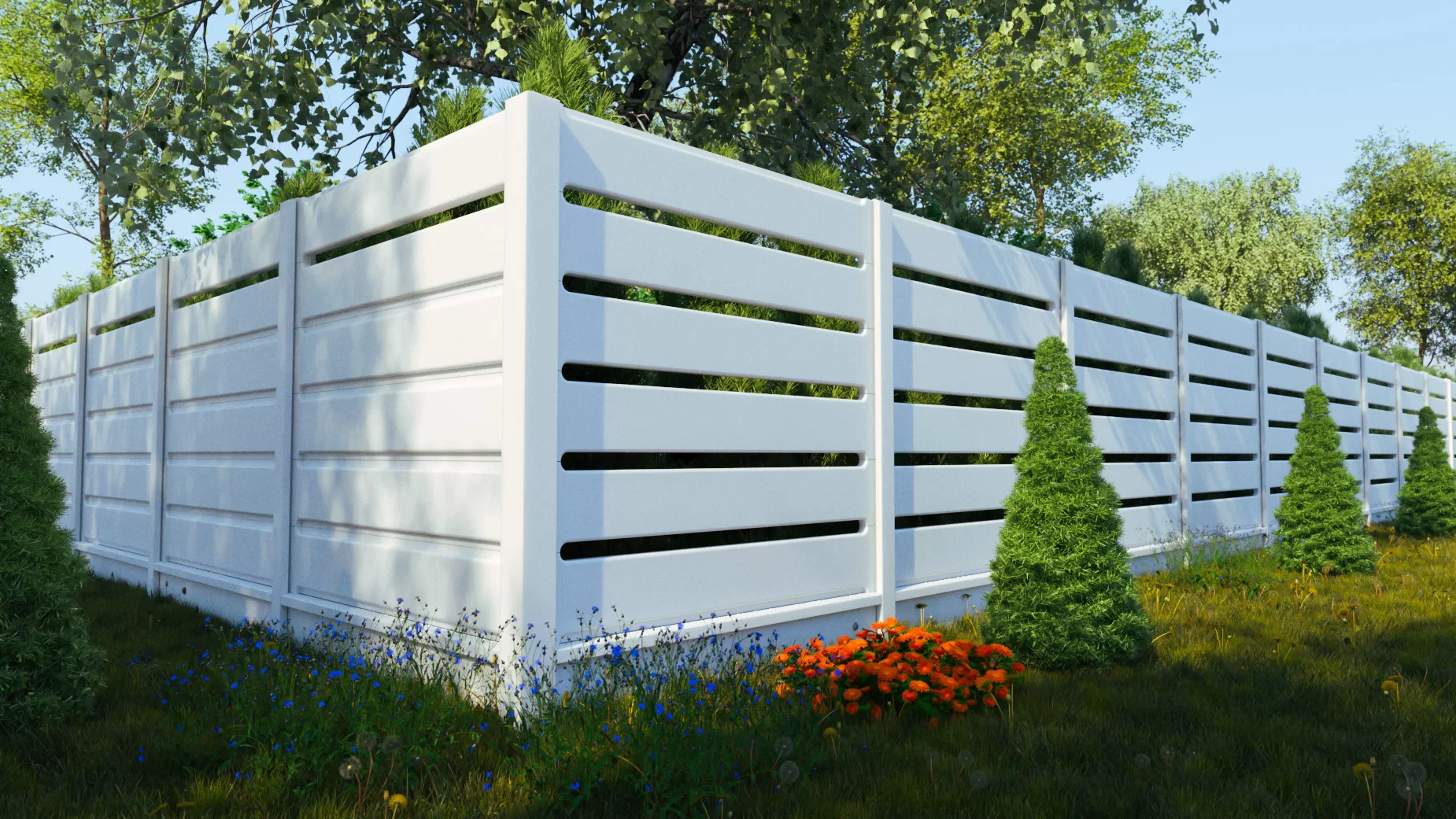 Gard prefabricat din beton Konkret Line